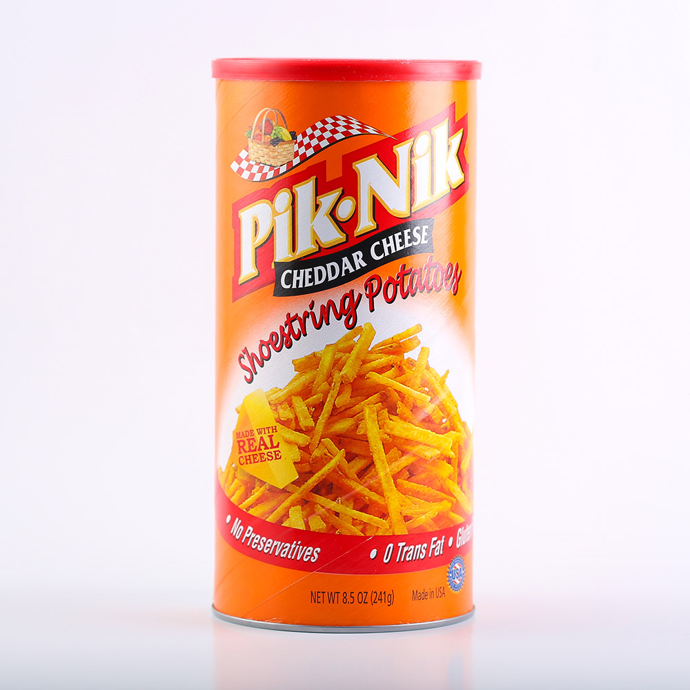 Pik-Nik Cheddar Cheese Shoestring Potato Stick Chips 241g (8.5oz)