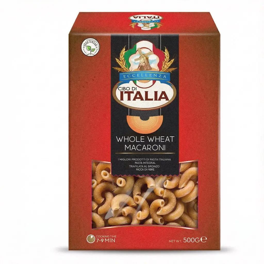 Cibo Di Italia Pasta Macaroni - Whole Wheat 500g | Vegetarian