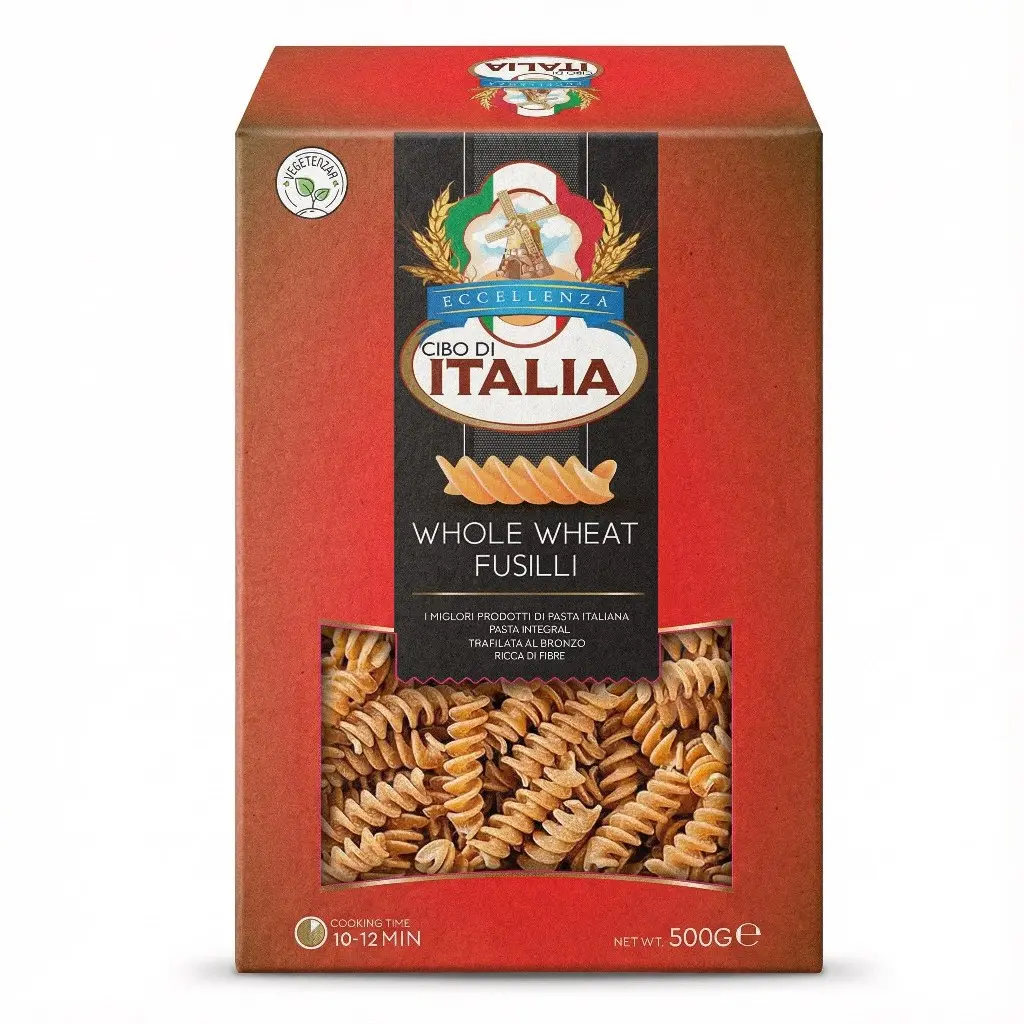 Cibo Di Italia Pasta Fusilli - Whole Wheat 500g | Vegetarian