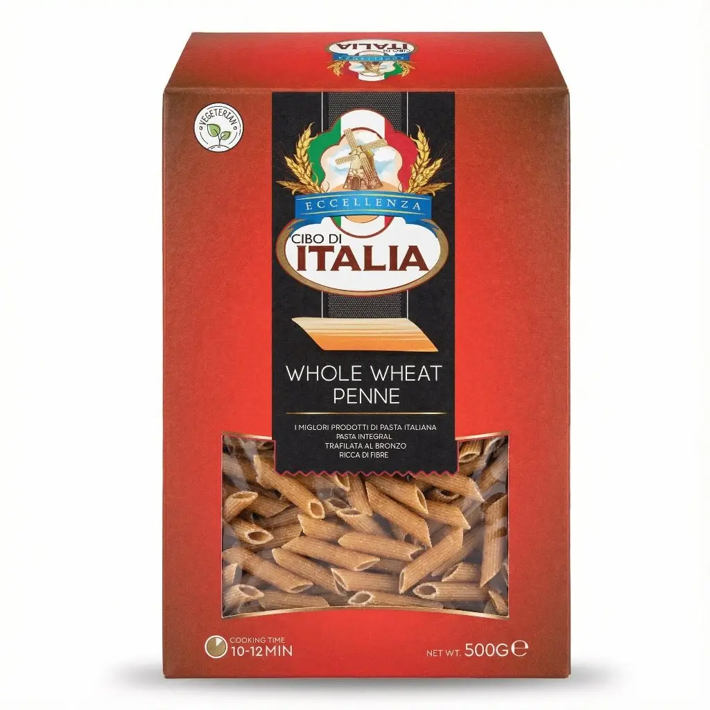 Cibo Di Italia Pasta Penne Rigate - Whole Wheat 500g | Vegetarian