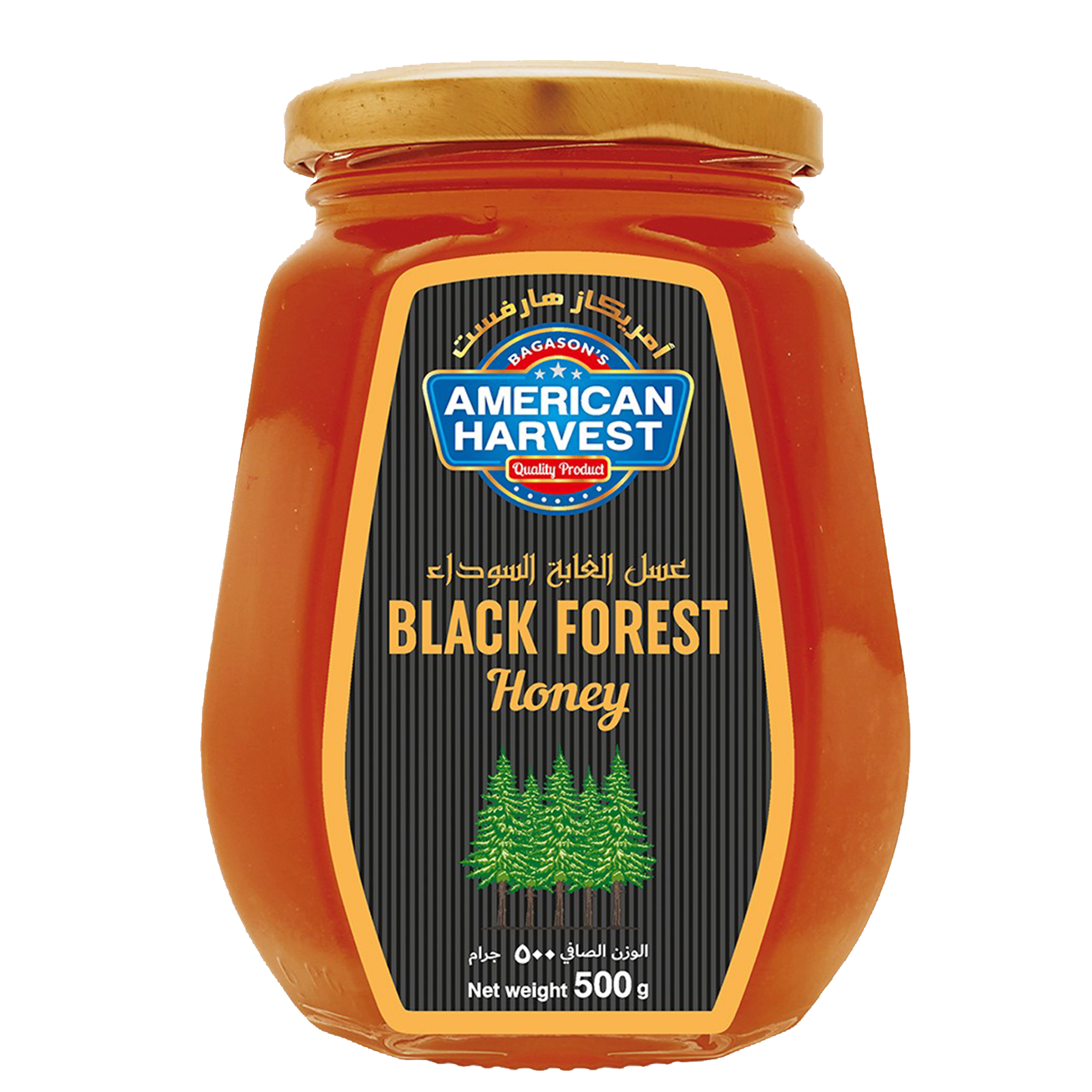 American Harvest Black Forest Honey Hexa Jar | Dairy, Nut, Gluten-Free | 500g