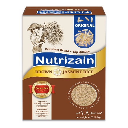 NUTRIZAIN Brown Jasmine rice 1kg Box | Vacuum Packed for Longer Freshness