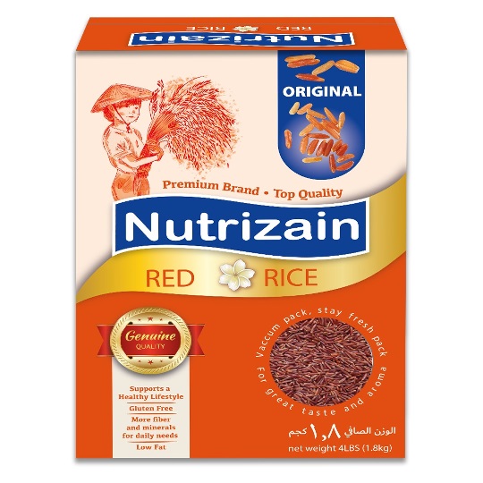 Nutrizain Red Rice 4lb (1.8kg) Box | Vacuum Packed for Longer Freshness