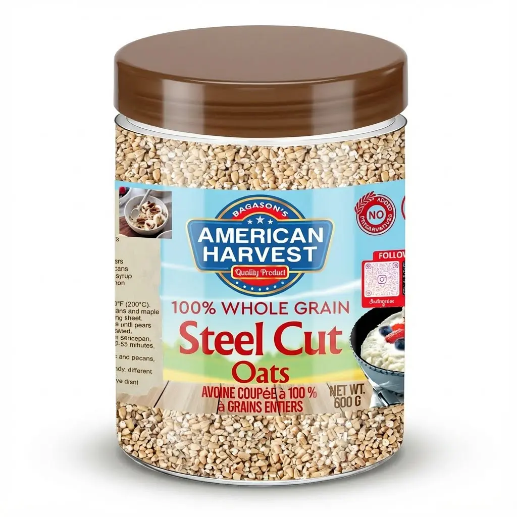 American Harvest Steel Cut Oats In Jar 600 Grams | Gluten Free