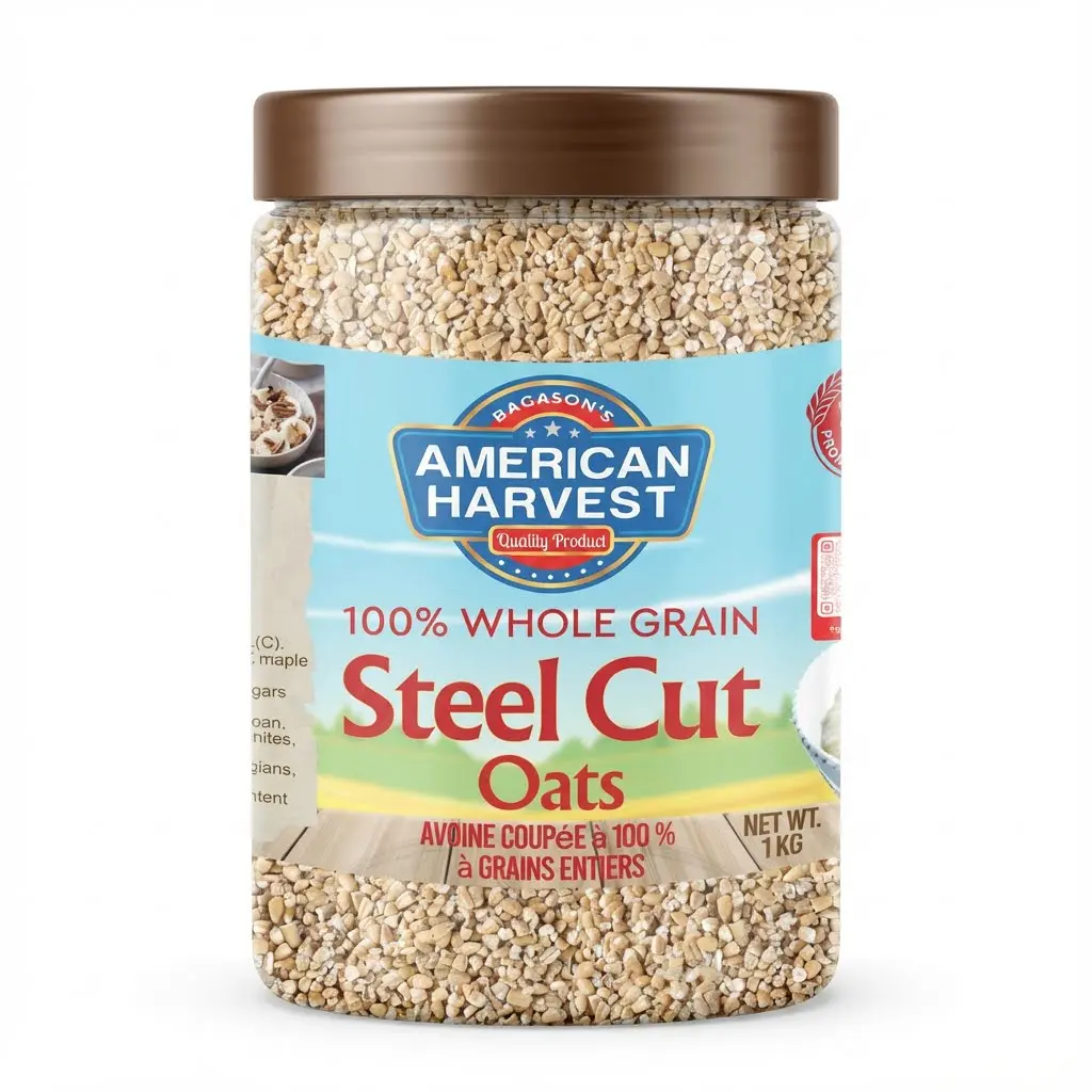 American Harvest Steel Cut Oats In Jar 1 Kg | Gluten Free