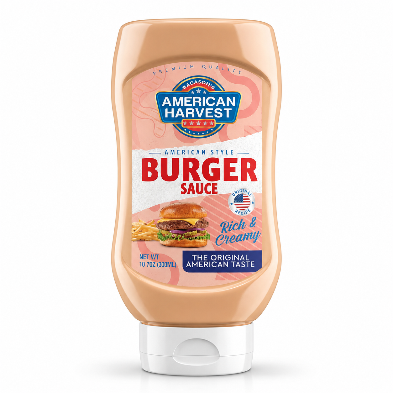 American Harvest Burger Sauce 300ml | Creamy Texture, Bold Flavor | Perfect Sauce for your Burgers