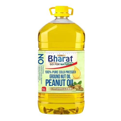 Bharat GroundNut Oil - Pure Cold Pressed 5 Litre with Vitamins A, D & E