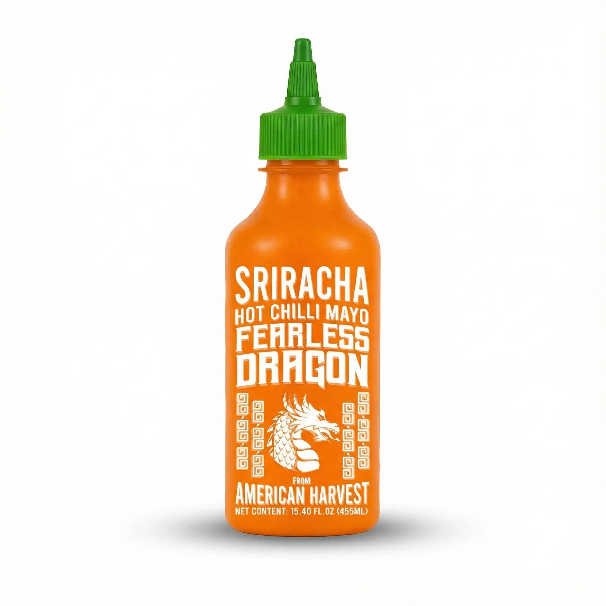 Fearless Dragon Sriracha Hot Chilli Mayonnaise 455ml by American Harvest | Bold Spicy Mayo | No MSG | Gluten Free | Perfect for Burgers, Fries, Wraps & More