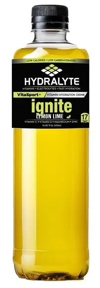 Hydralyte VitaSport+ Vitamin Hydration Drink Lemon Lime 500ml | Ignite Lemon Lime | Vitamin B, Vitamin D, Magnesium, Zinc | Electrolyte Replacement Drink