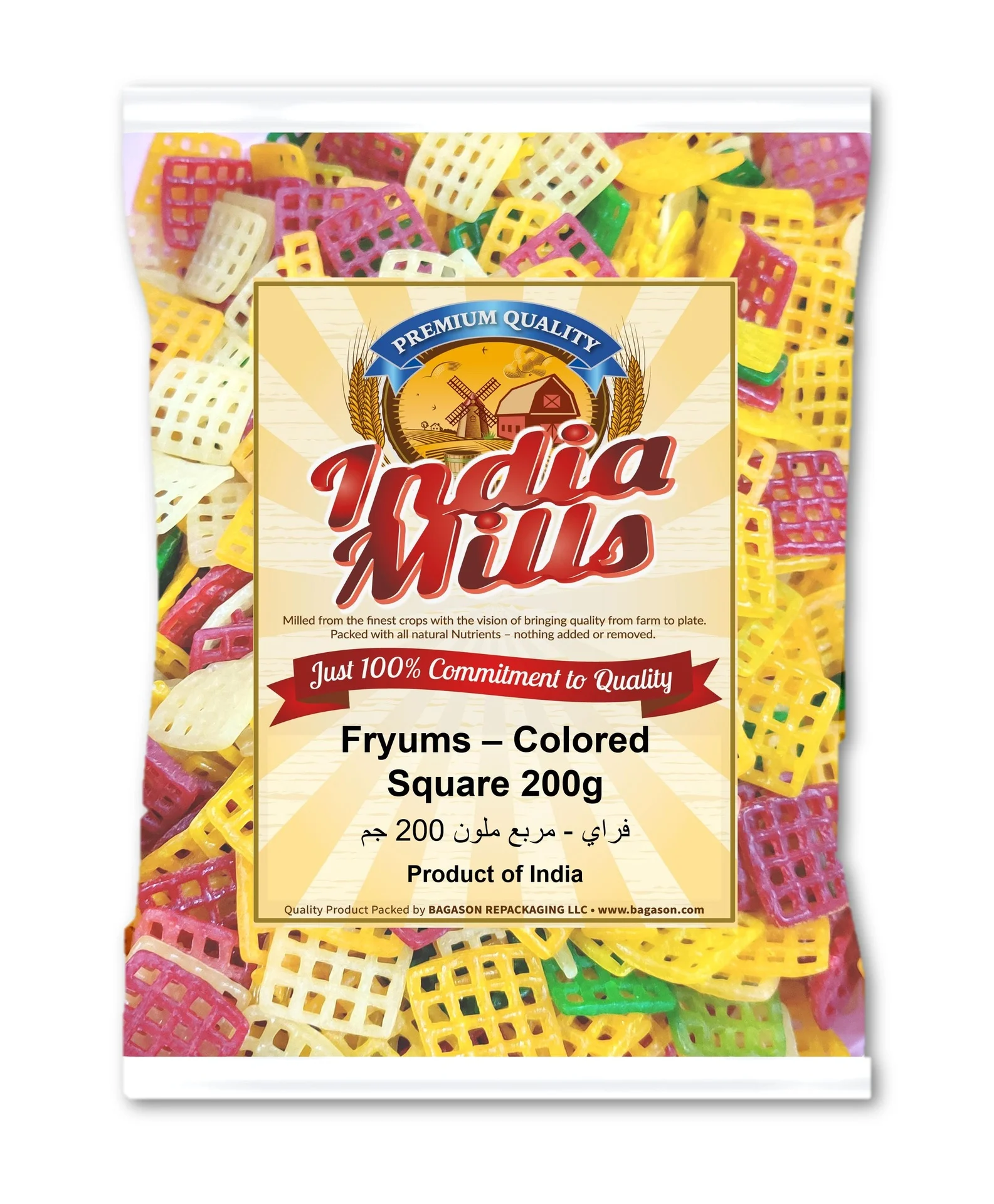 INDIA MILLS Fryums Square, 200 gm