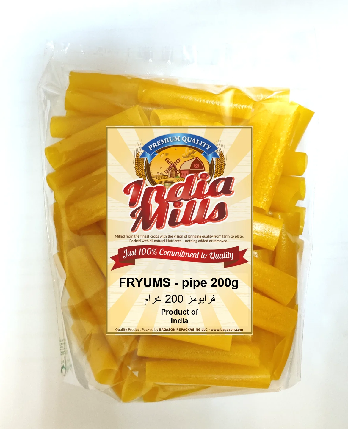 INDIA MILLS Fryums-Pipe, 200 gm