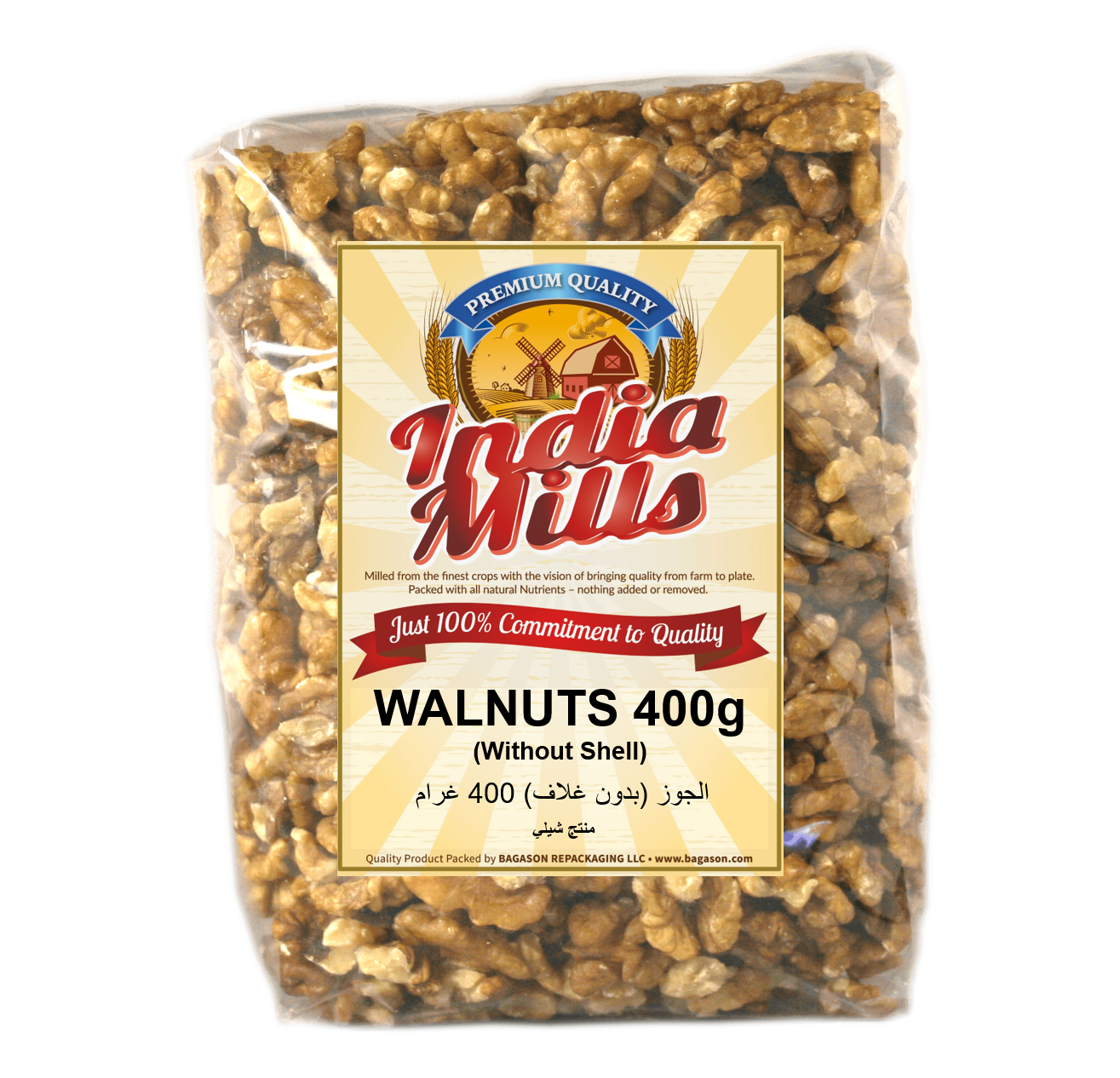 INDIA MILLS Walnuts (Without Shell), 400 gm