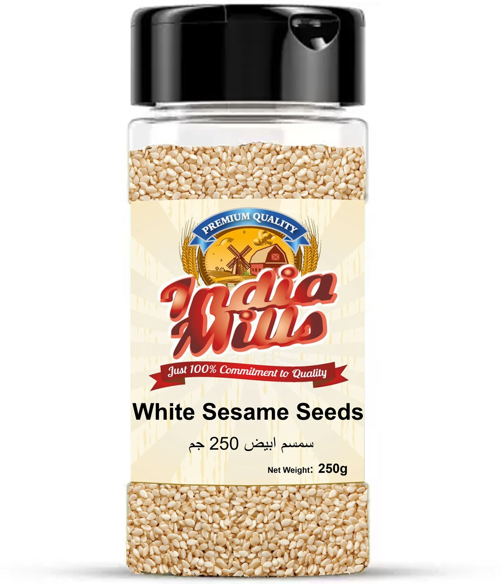 INDIA MILLS Jar White Sesame Seeds, 250 gm