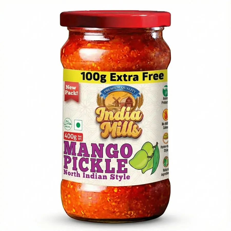 INDIA MILLS Mango North Indian Style Pickle, 400 gm