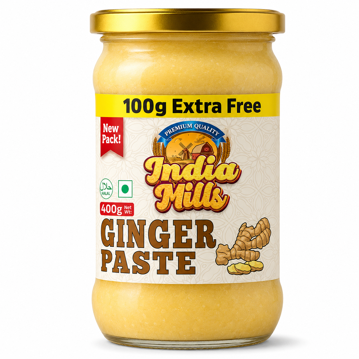 INDIA MILLS Ginger Paste, 400 gm