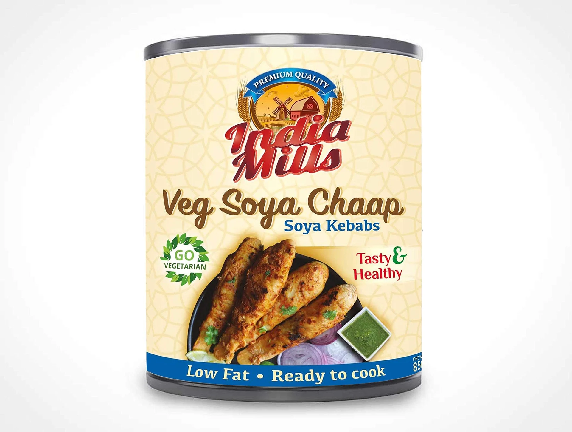 INDIA MILLS Veg Soya Chaap Kebabs, 850 gm