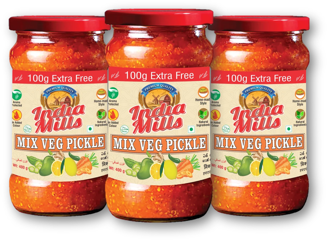 INDIA MILLS Mixed Veg NIS Pickle Pack of 3