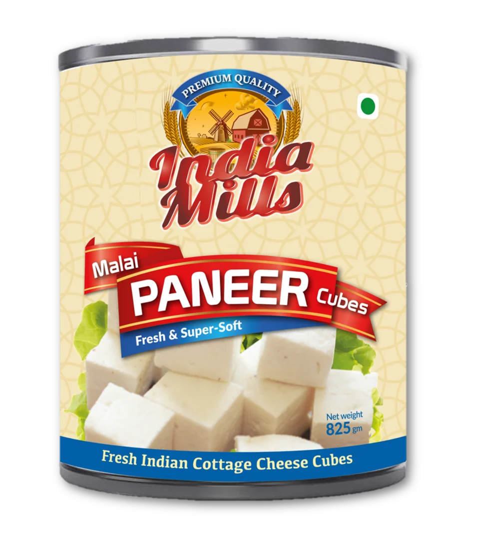 INDIA MILLS Fresh Indian Cottage Cheese Malai Paneer Cubes, 825 gm