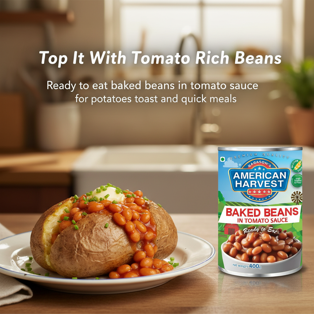 American Harvest Baked Beans in Tomato Sauce EO 400g Pack of 3
