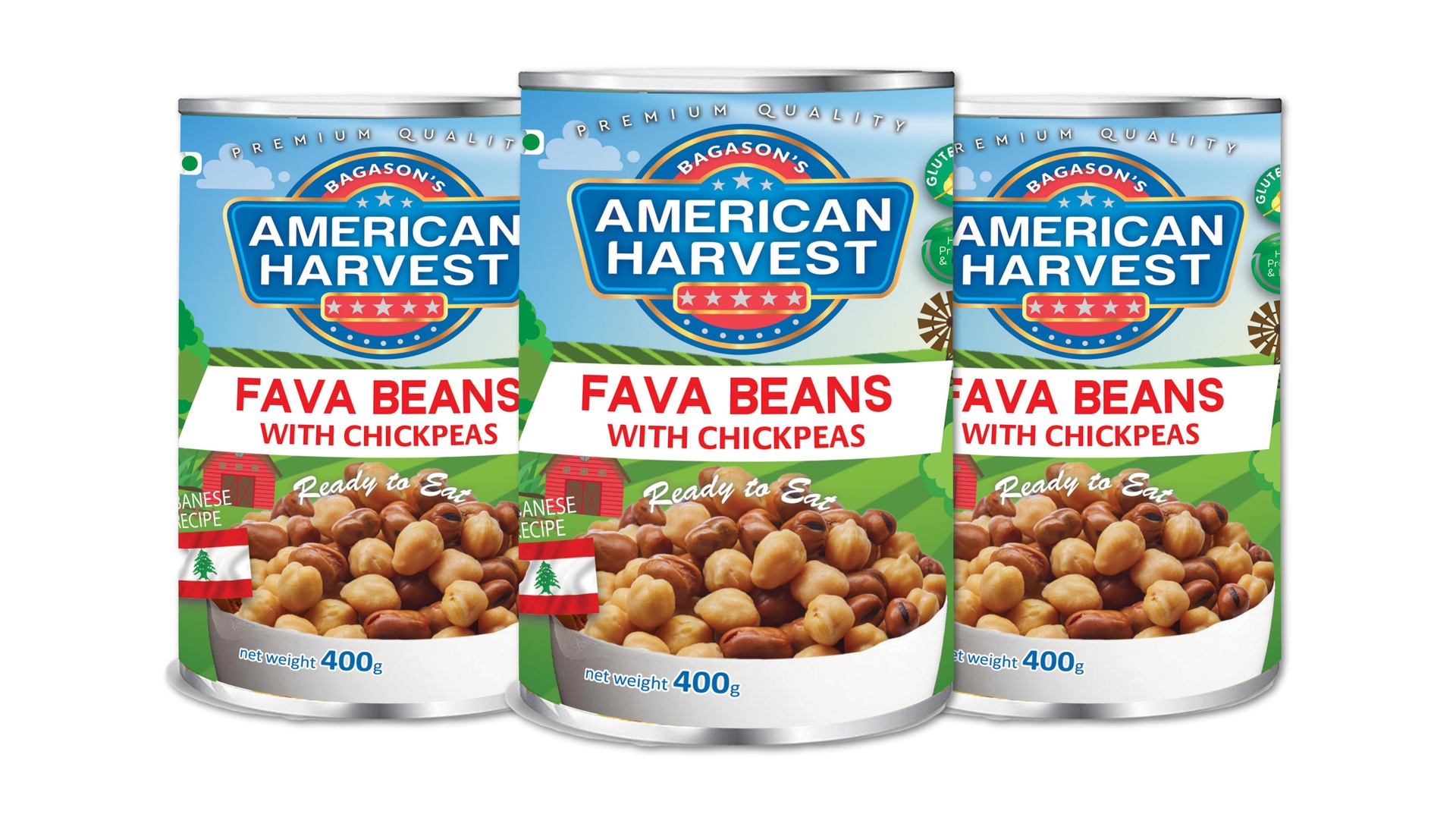 American Harvest Foul Medammas Lebanese Recipe EO 400g Pack of 3