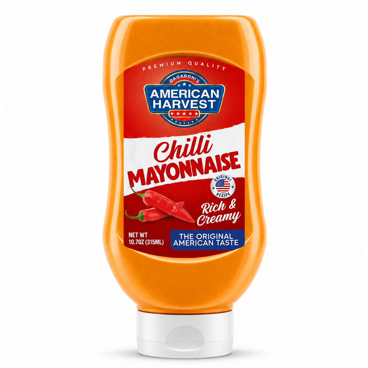 American Harvest Chilli Mayonnaise Top Down Squeezy Bottle, 315ml