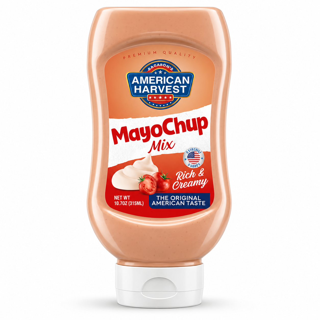 American Harvest Mayochup Top Down Squeezy Bottle, 315ml
