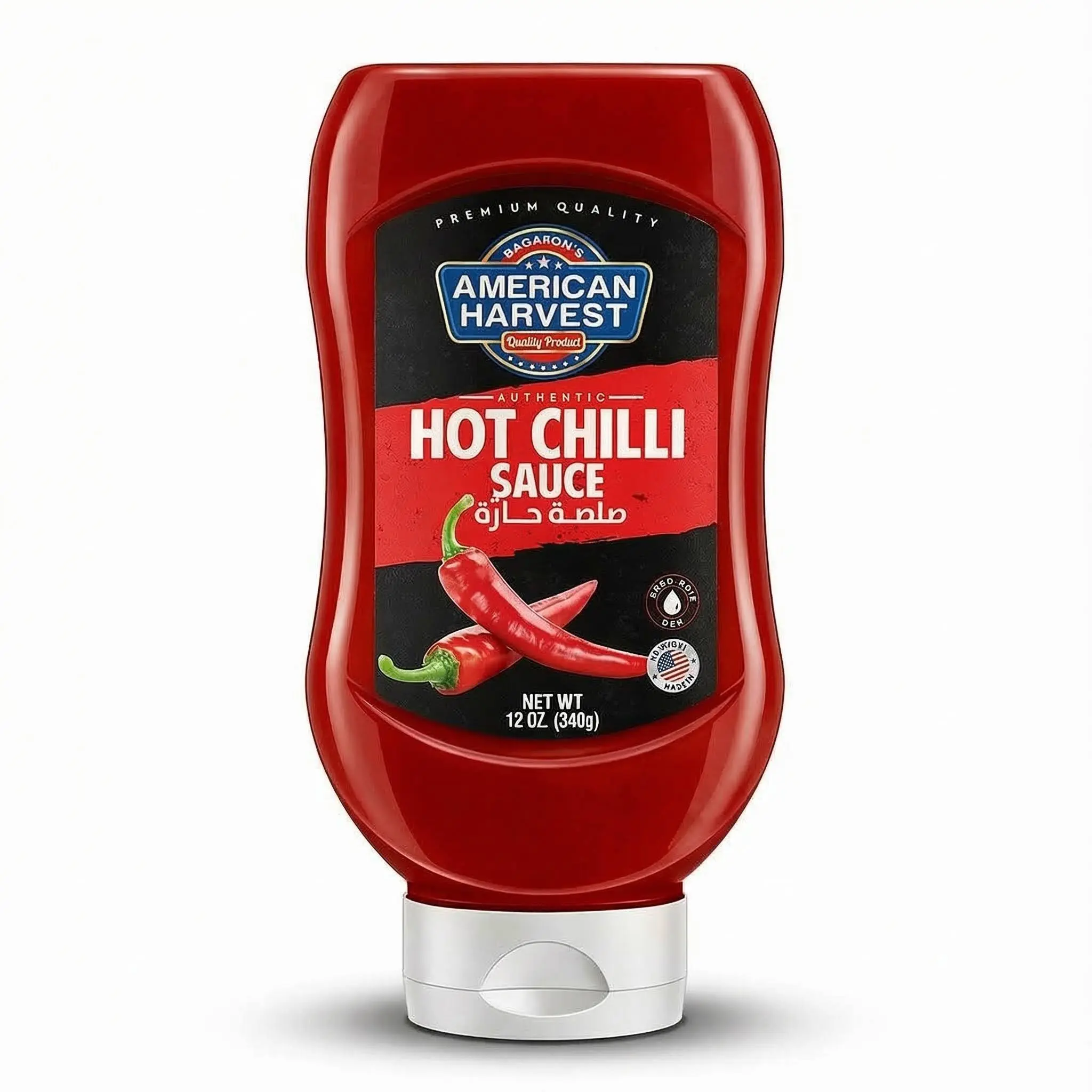 American Harvest Hot Chilli Sauce, 340 gm