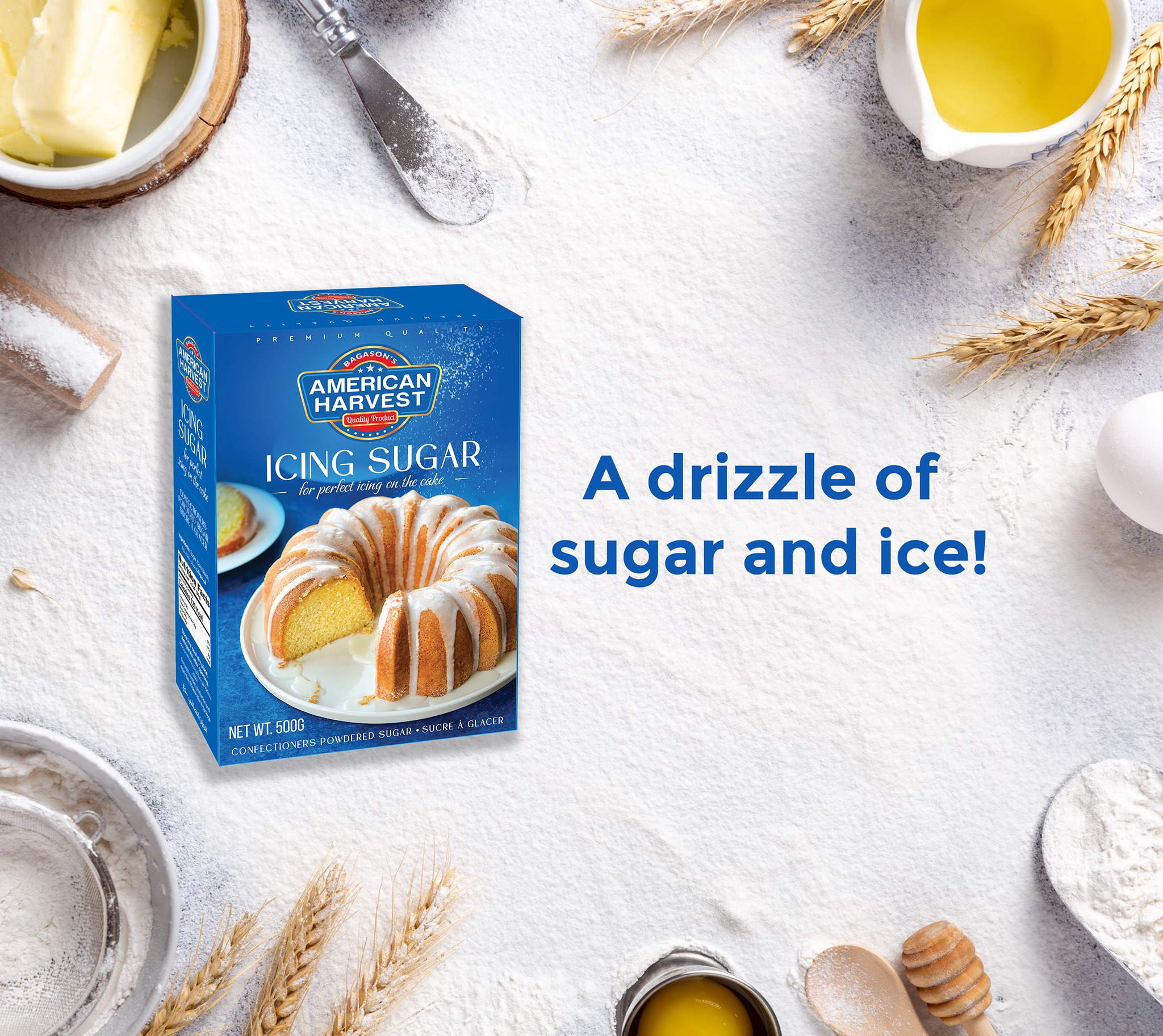American Harvest Icing Sugar (Confectioners' Sugar, Powdered) , 500 gm
