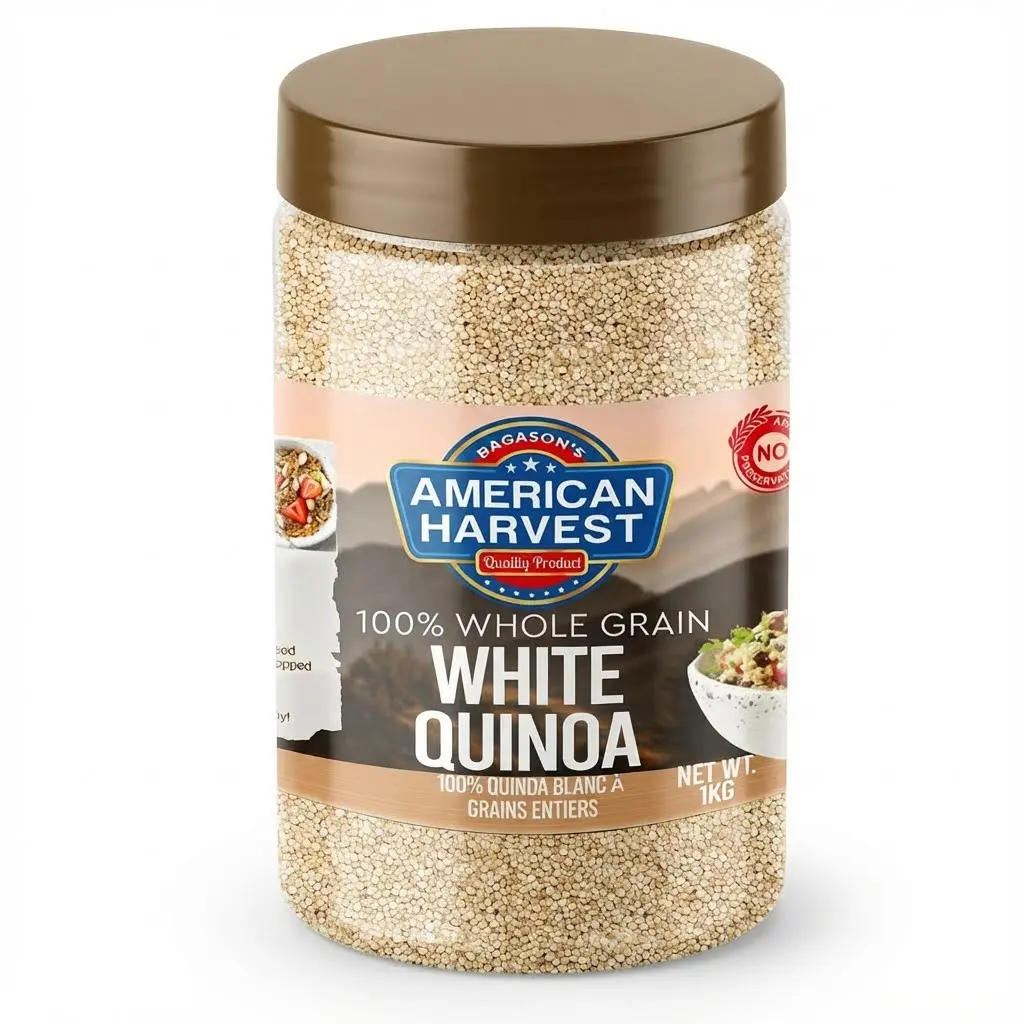 American Harvest Natural White Quinoa In Jar, 1 Kg