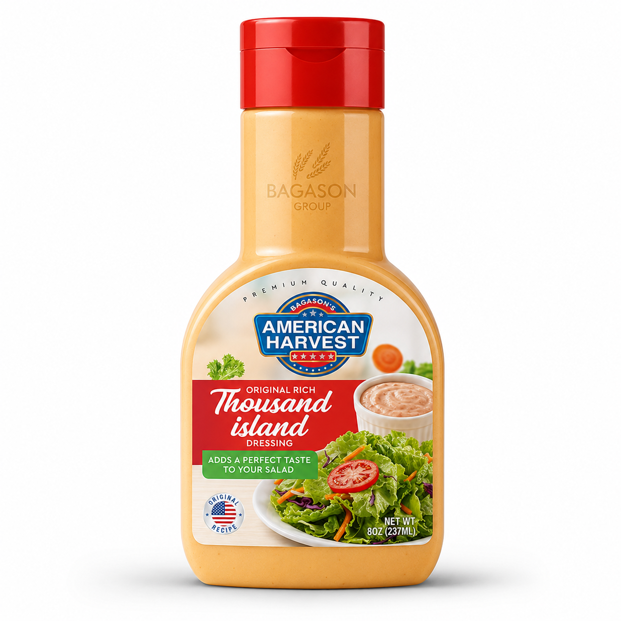 American Harvest Rich Thousand Island Salad Dressing Sauce, 237ml (8oz.)