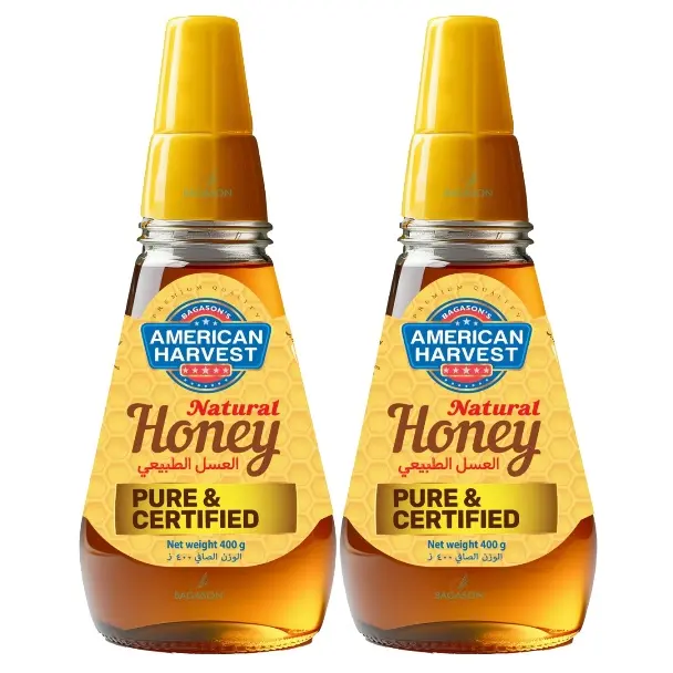 American Harvest Pure And Natural Squeeze Honey Bottle 400grams Pack of 2