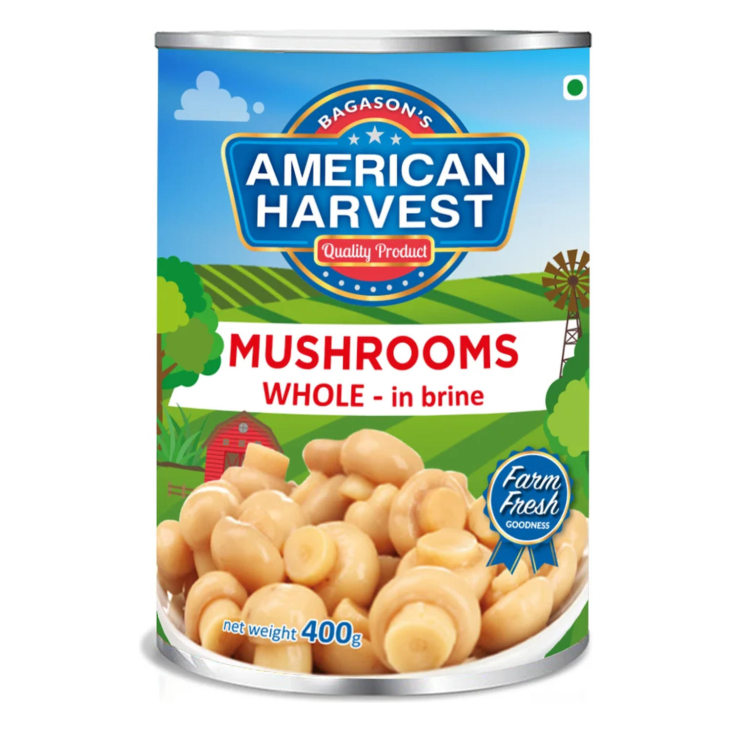 American Harvest Whole Mushroom, 400 gm