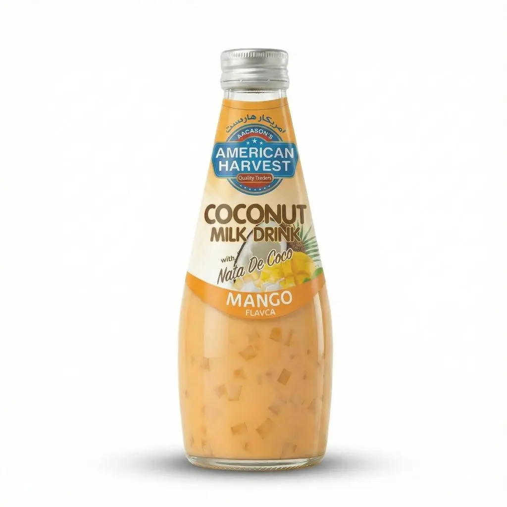 American Harvest Coconut Milk With Nata De Coco Mango 290ml