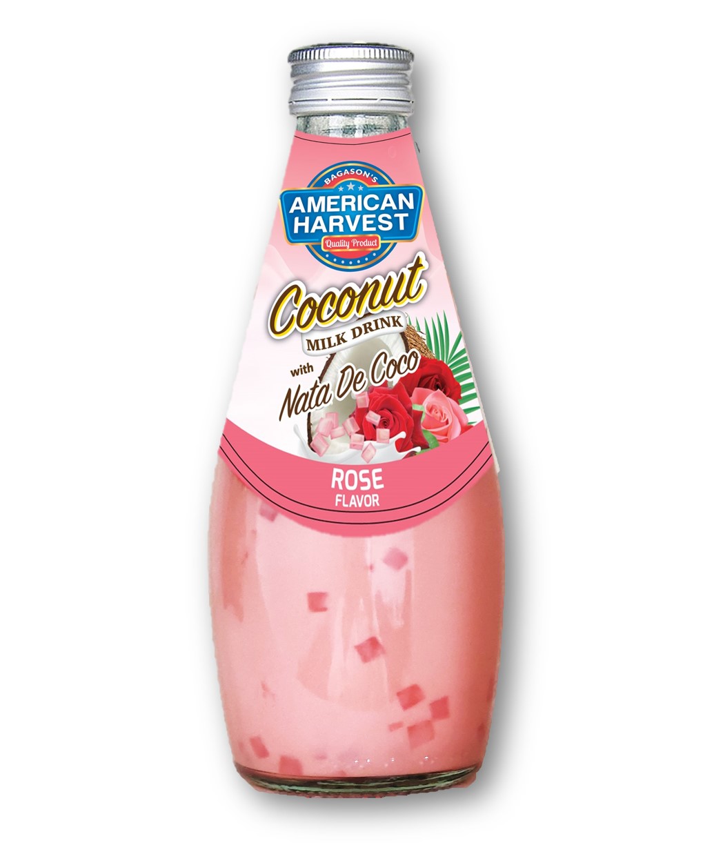 American Harvest Coconut Milk With Nata De Coco Rose 290 ml