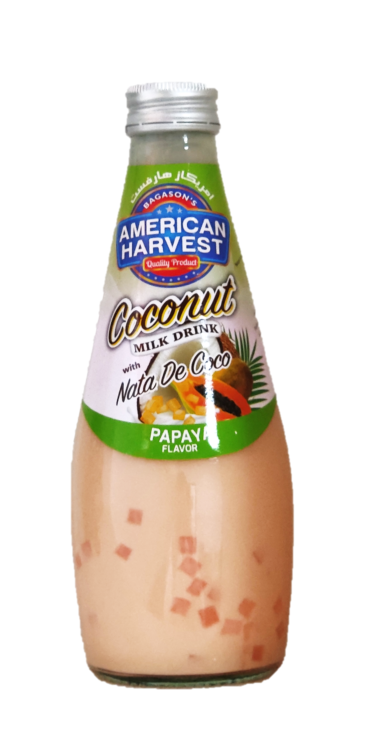 American Harvest Coconut Milk With Nata De Coco Papaya, 290 ml