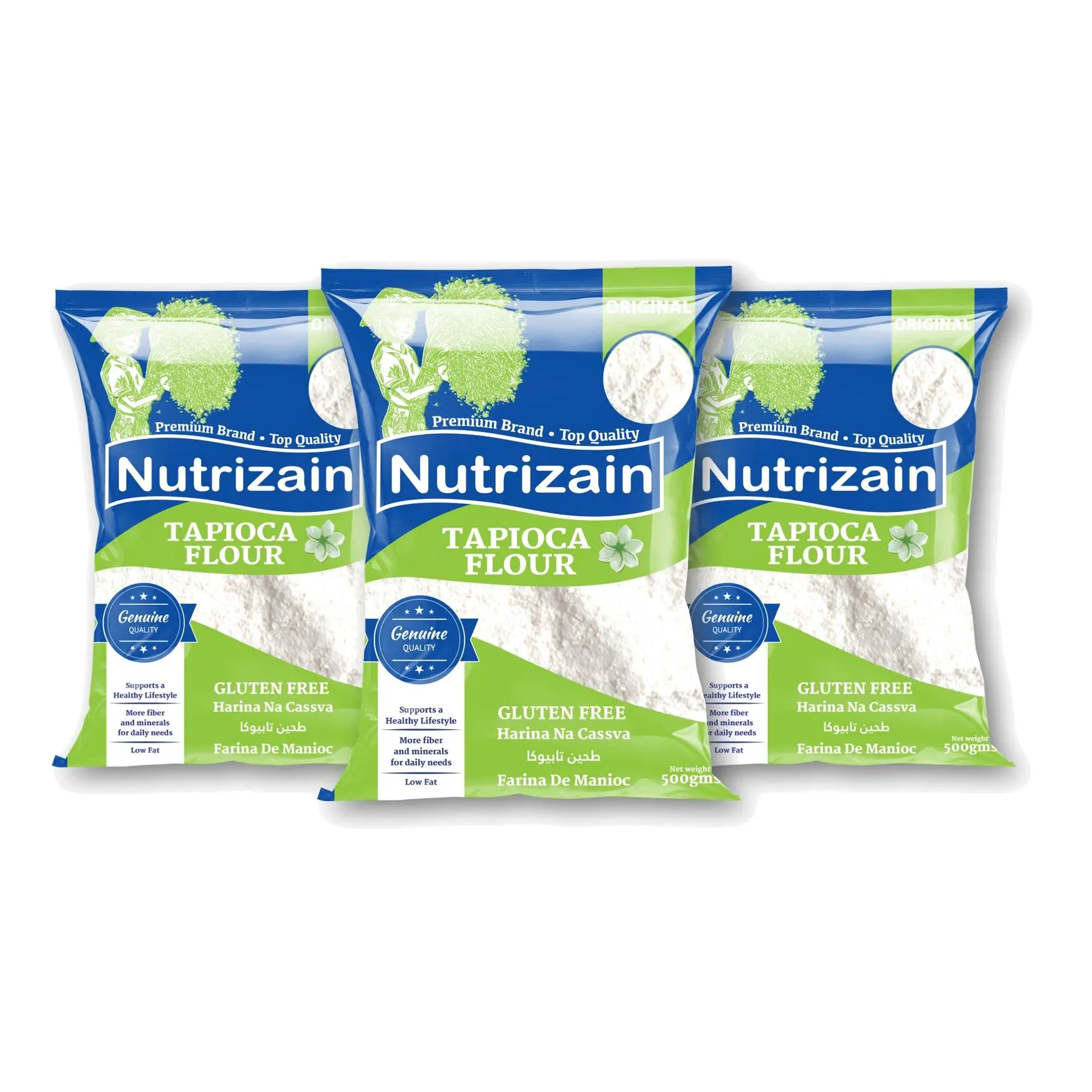 Nutrizain Tapioca Flour Pouch | Gluten Free Flour | 500 Gm Pack Of 3