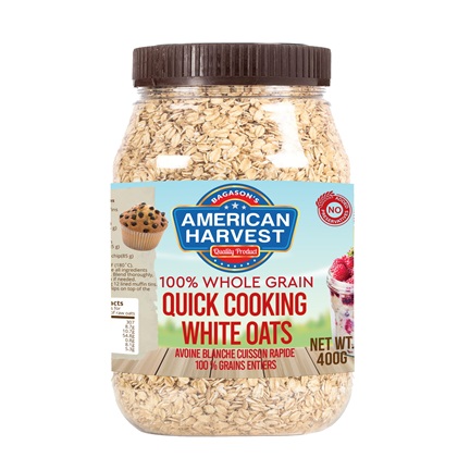 American Harvest White Oats - Quick Original Jar | Gluten Free | 400g