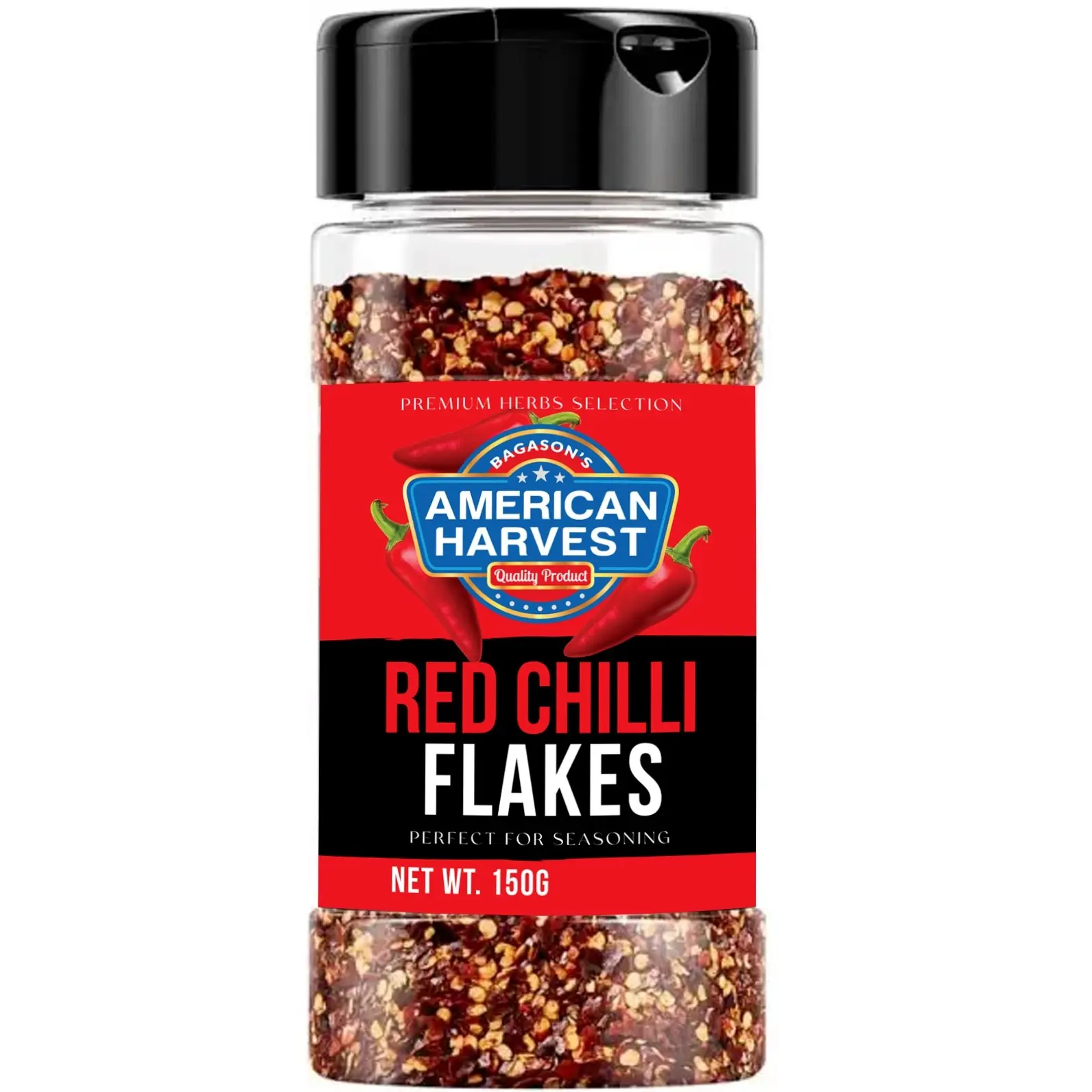 American Harvest Chilli Flakes In Jar, 150 gm