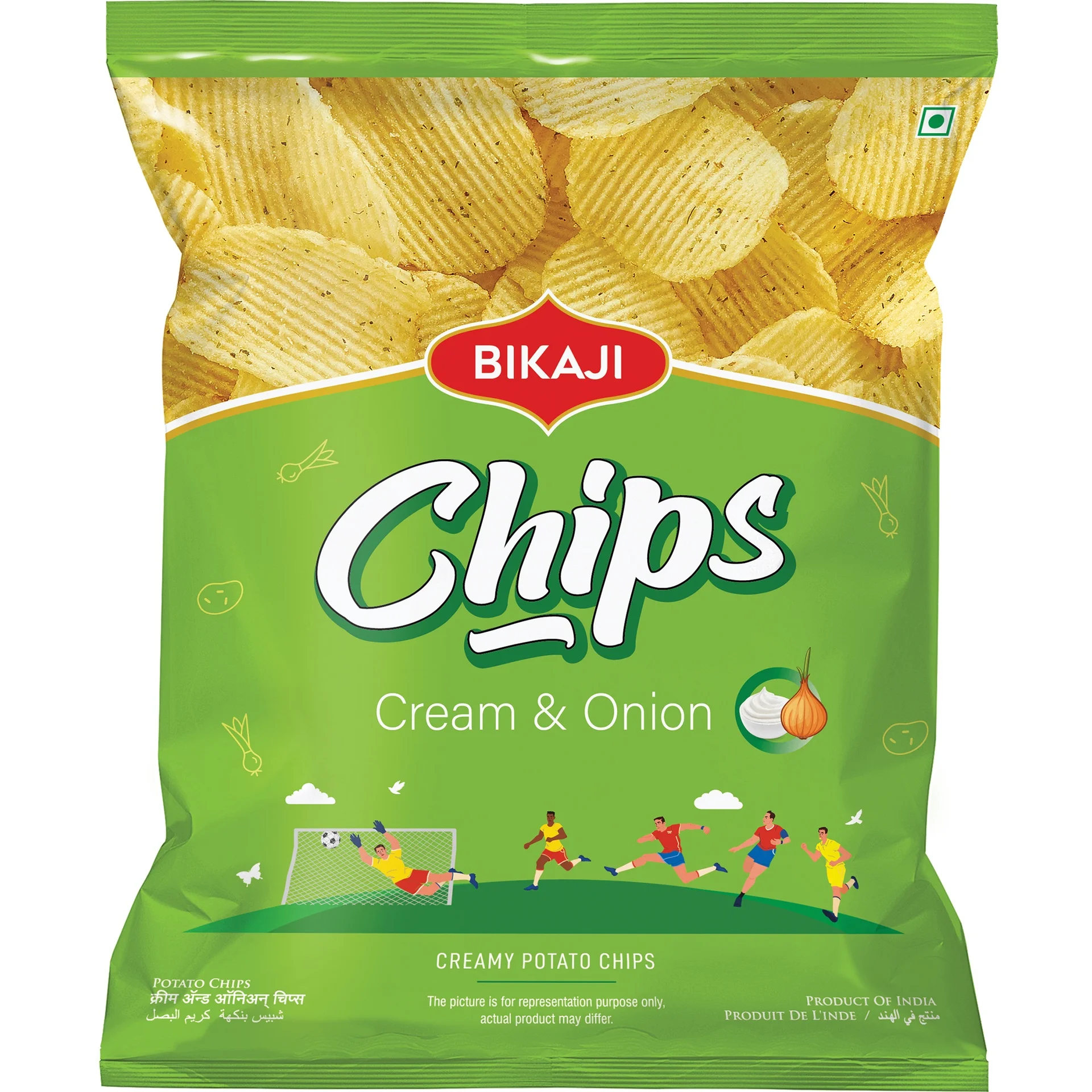 Bikaji Potato Chips Cream N Onion 80G