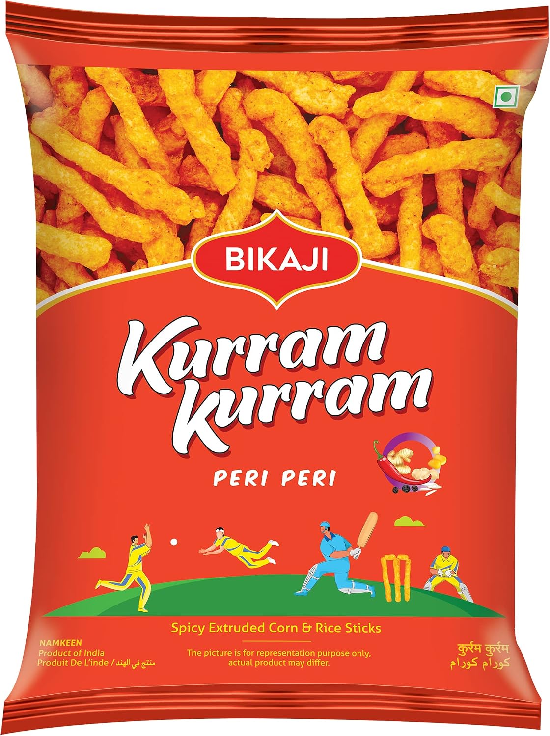 Bikaji Snacks Kurram Kurram 40g | No MSG | No Starch | 100% Pure Potatoes | 100% Vegetarian