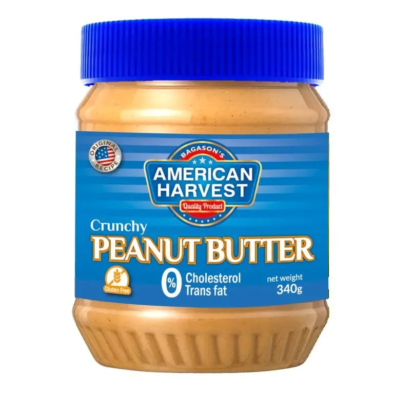 American Harvest Peanut Butter Crunchy, 340 gm