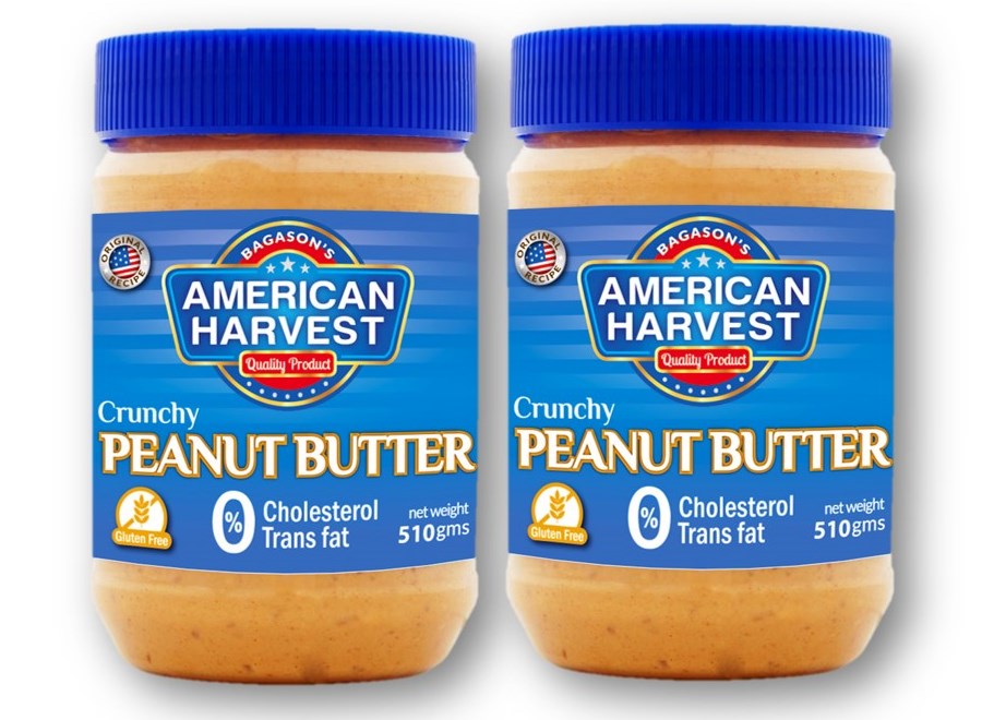 American Harvest Peanut Butter Crunchy Classic 510grams Pack of 2