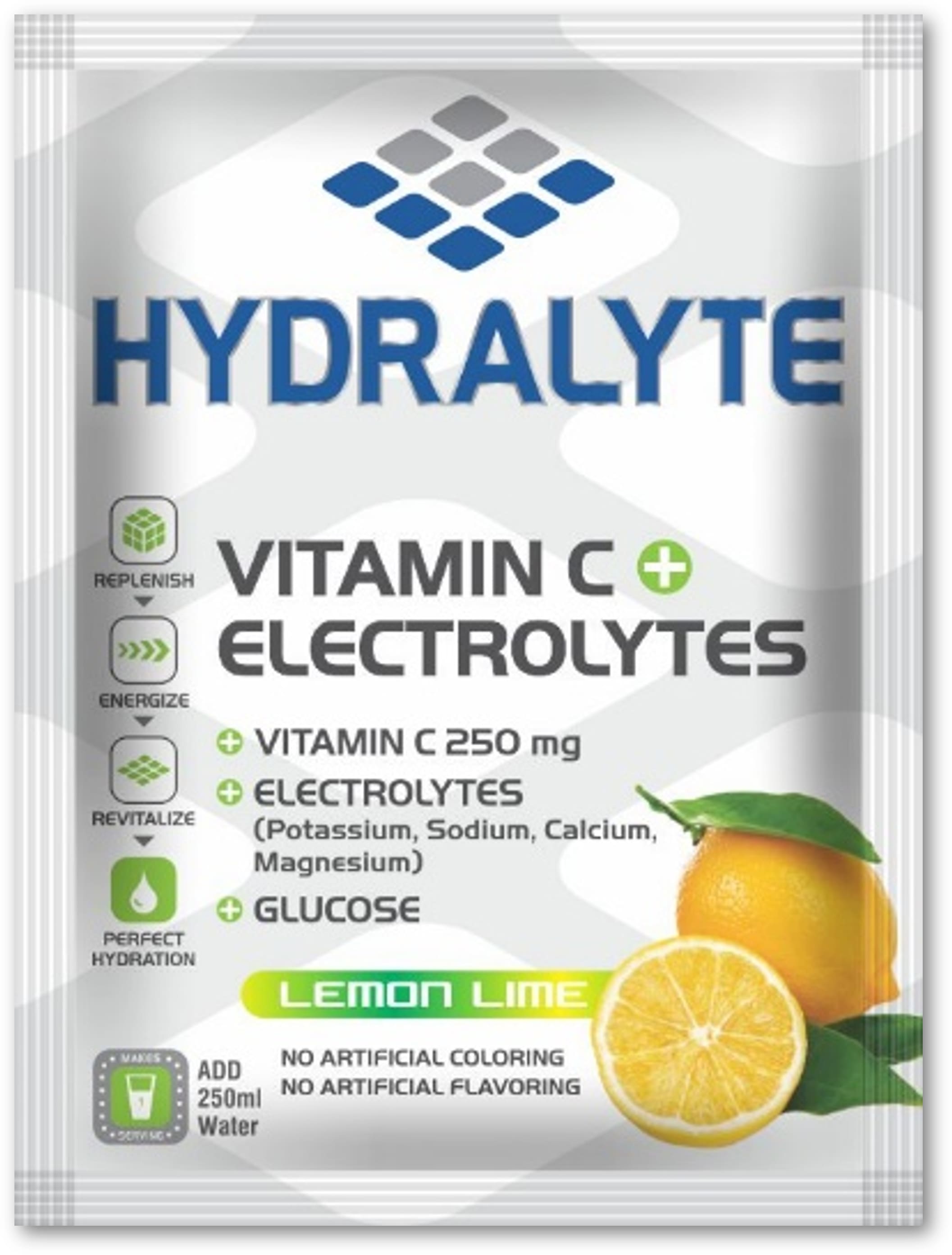 Hydralyte Vitamin C + Electrolyte Hydration Sports Drink Powder Mix, Lemon Flavor Sachet 10 Gm, Pack of 300