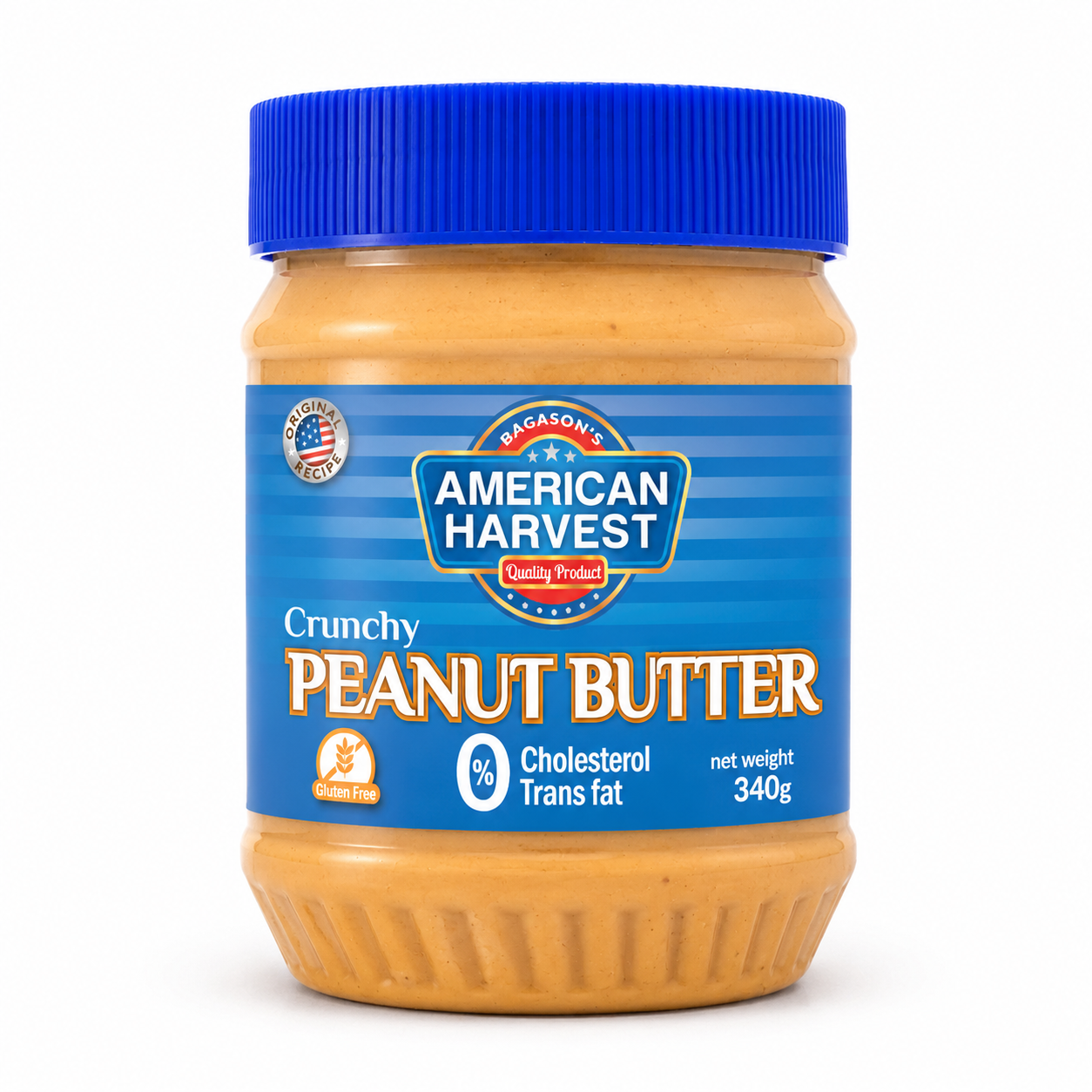 American Harvest Peanut Butter Crunchy Classic 340g Pack of 2