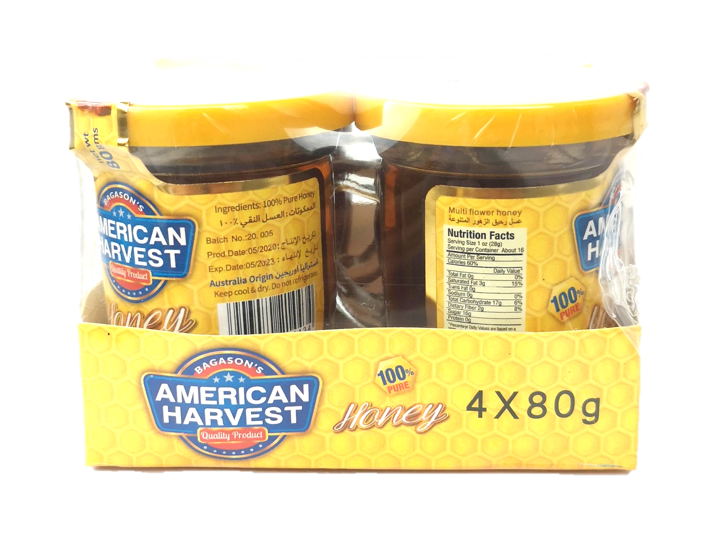 American Harvest Honey 80grams Pack of 4