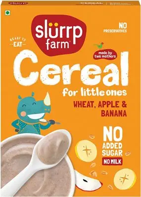Slurrp Farm Wheat Apple & Banana | Instant Healthy Cereal | 100% Natural | No Added Sugar No Milk | 300g