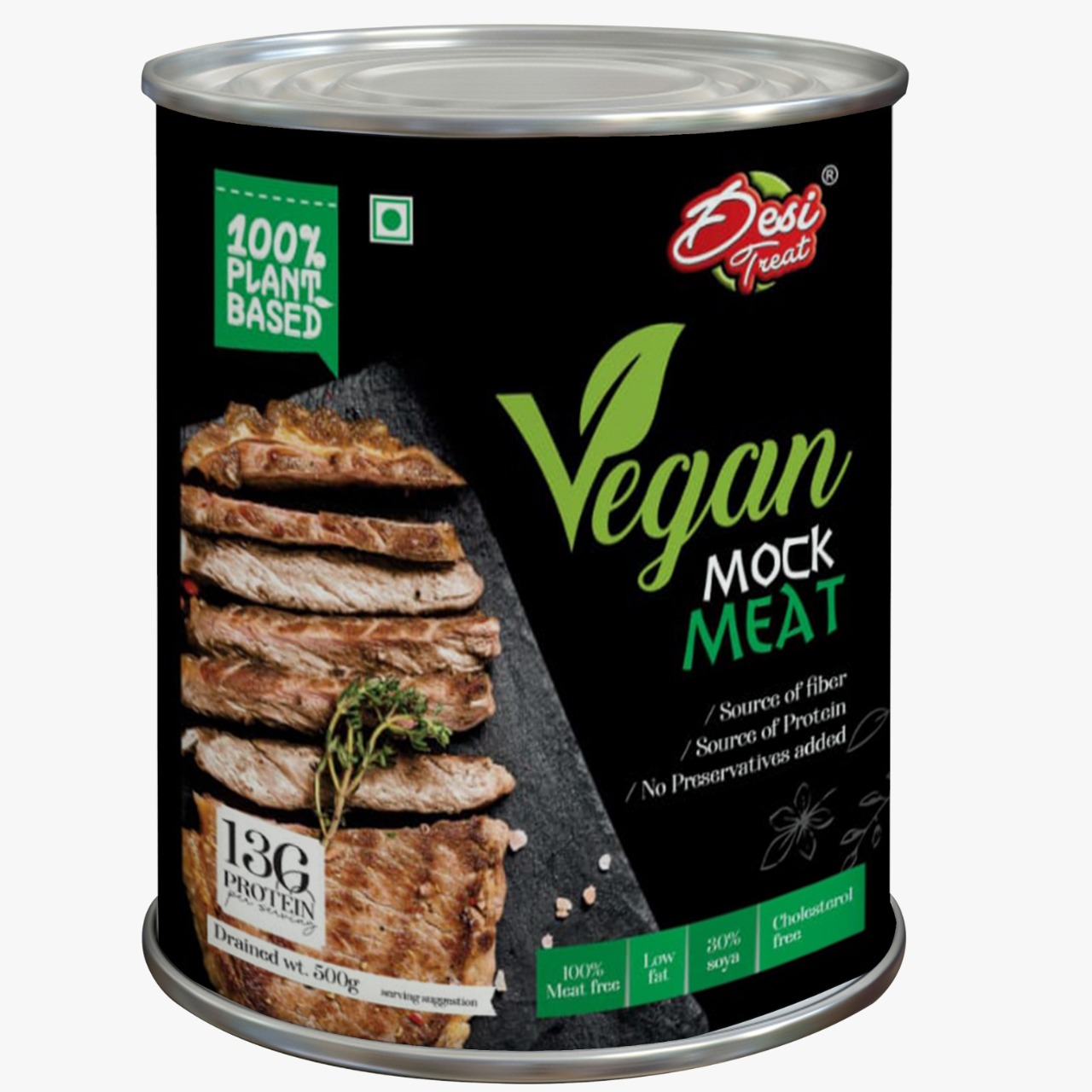 Desi Treat Vegan Mock Meat, 800g | Plant Based Meat | Ready to Cook | No Preservatives